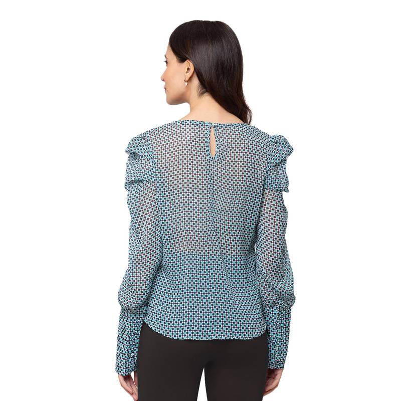 Sheczzar WHITE Color POYESTER Casual Regular Top