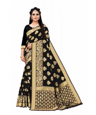 Classiques Blue & Black Saree Combos With Blouse (Pack of 2) 2