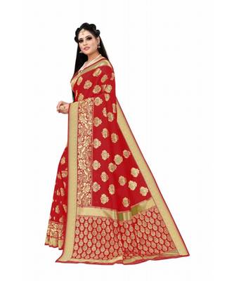 Classiques Black& Red Saree Combos With Blouse (Pack of 2) 2