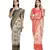 Classiques Black & Red Saree Combos With Blouse (Pack of 2)