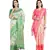 Classiques Green & Pink Saree Combos With Blouse (Pack of 2)