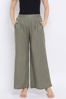 Khaki Paola Button Women Pant