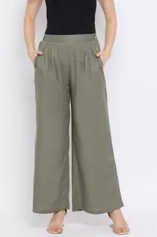 Khaki Paola Button Women Pant