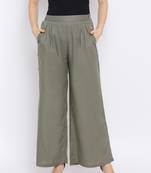 Khaki Paola Button Women Pant