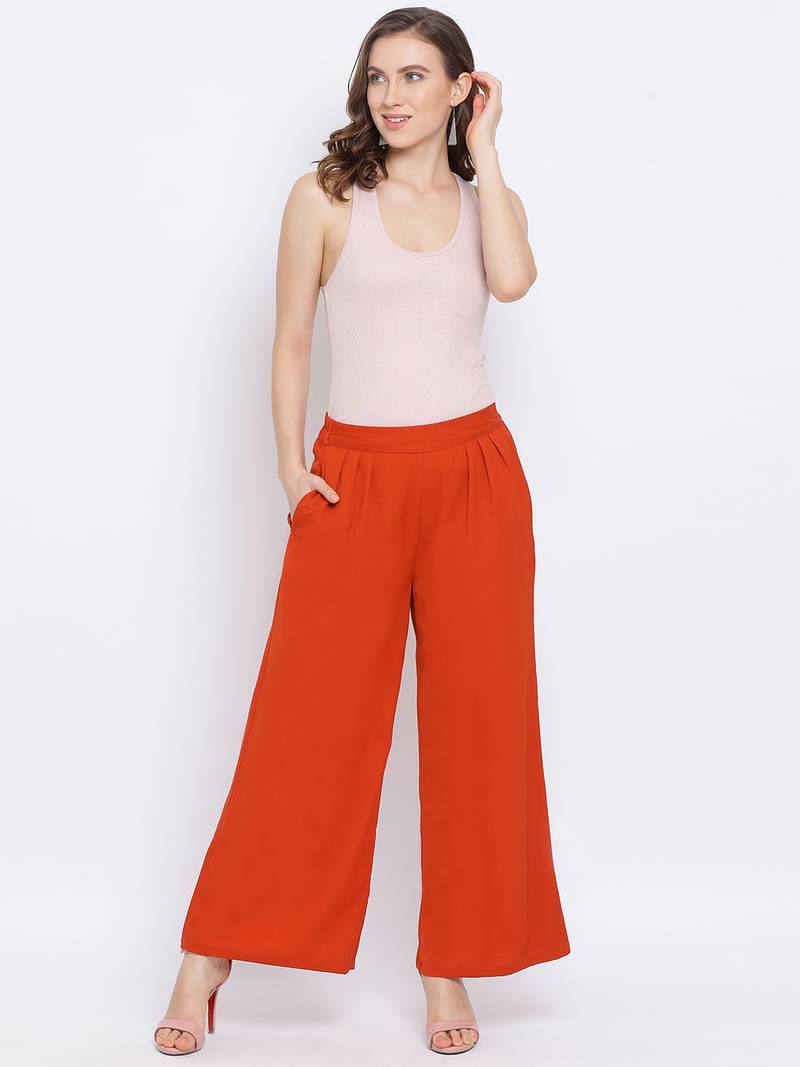 Rust Pastel Shade Women Pant