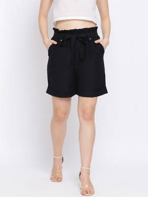 Black Shell Women Shorts 1