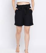Black Shell Women Shorts