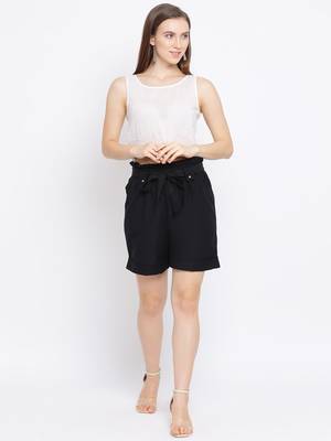 Black Shell Women Shorts 2