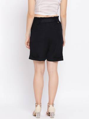 Black Shell Women Shorts 4