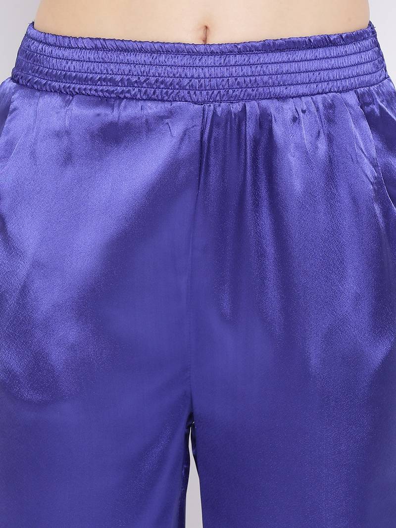 Ocean Depth Satin Nightwear Women Pajama