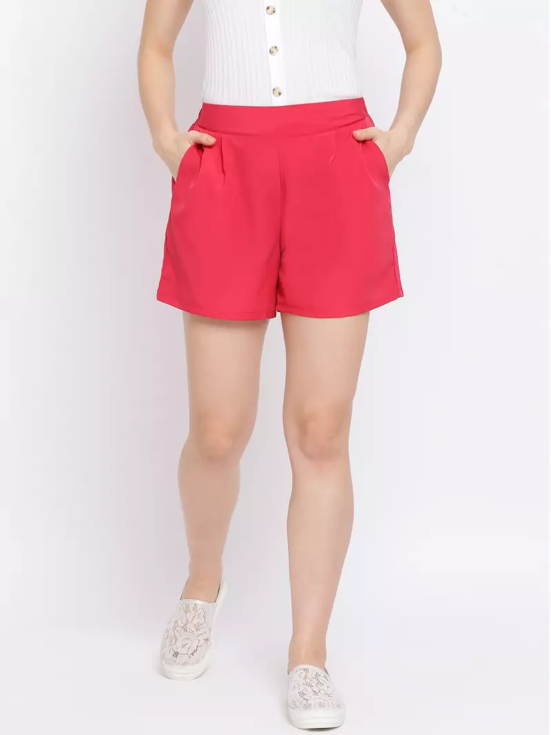 Fuschia Lin Women Shorts