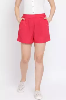 Fuschia Lin Women Shorts