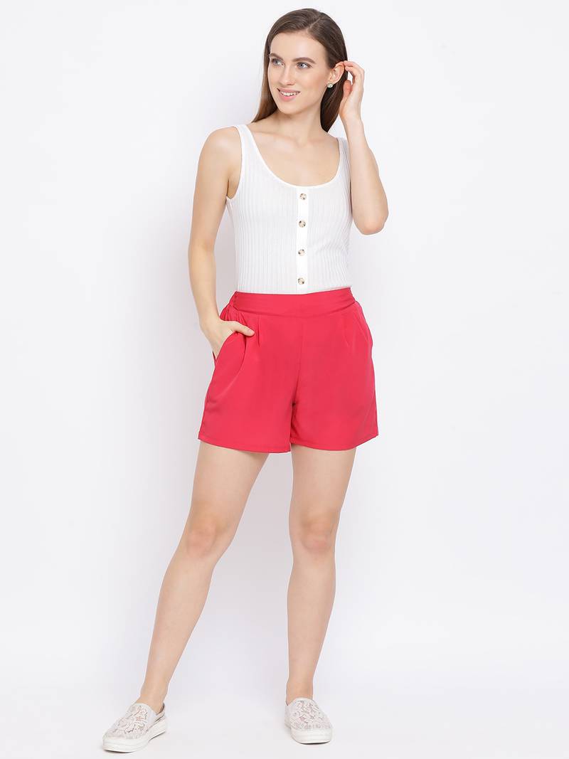Fuschia Lin Women Shorts