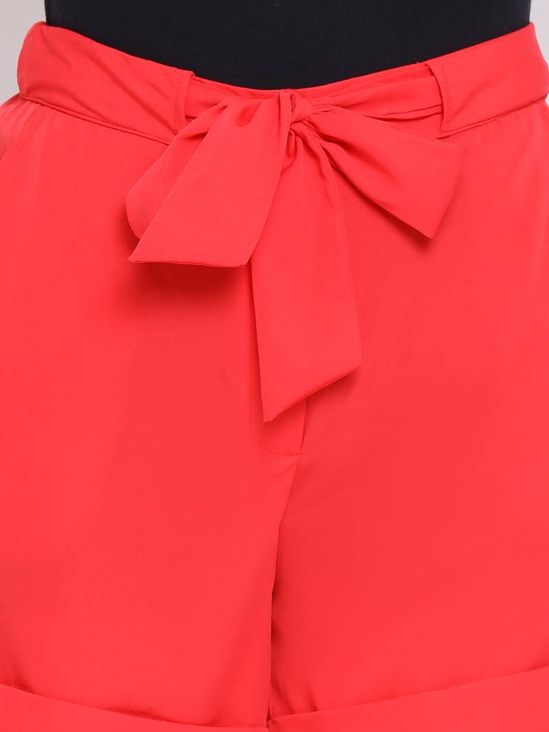 Fiery Red Women Shorts