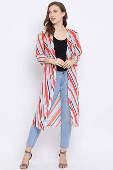 Stripe Melody Women Shrug