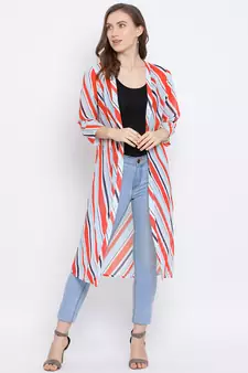 Stripe Melody Women Shrug