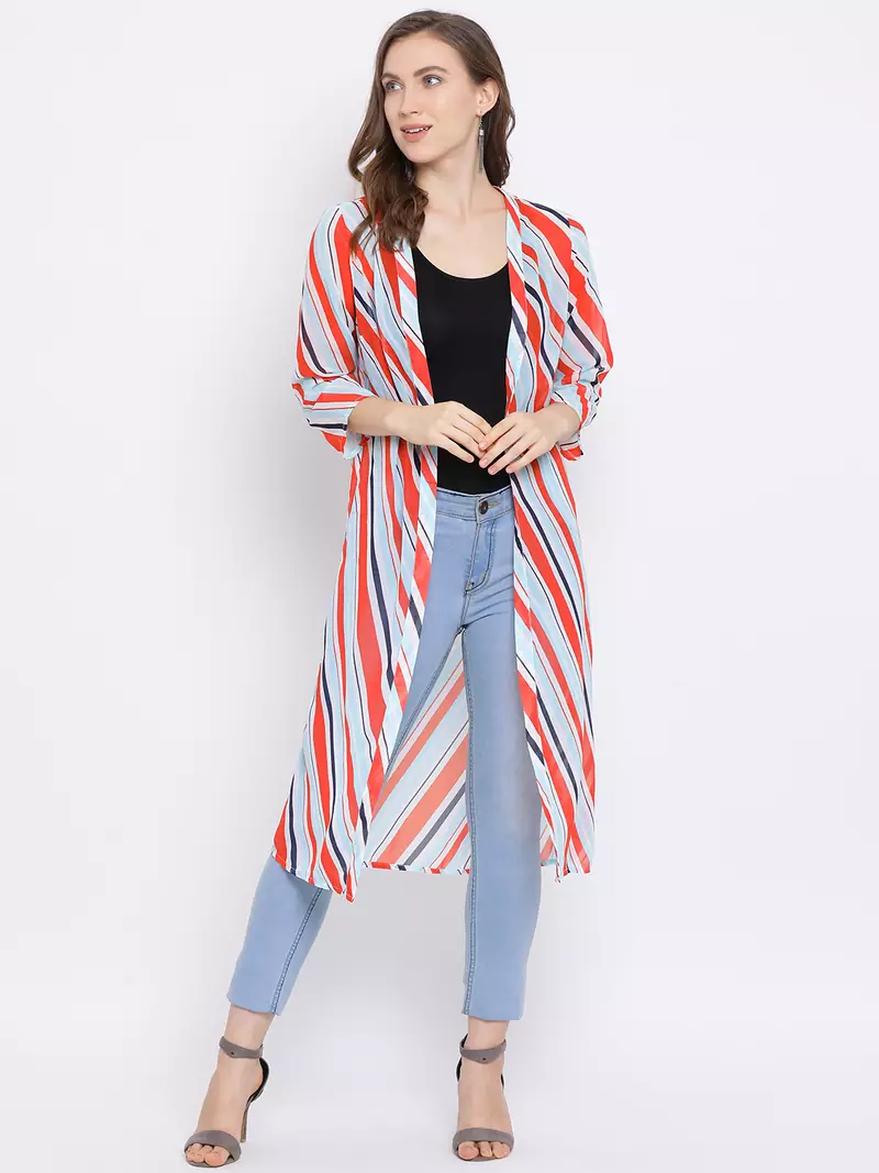 Stripe Melody Women Shrug