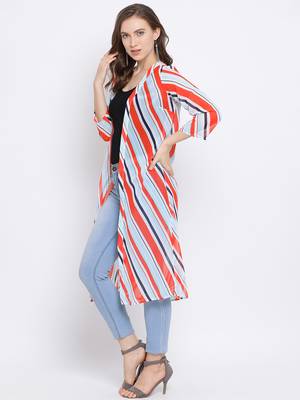 Stripe Melody Women Shrug 2
