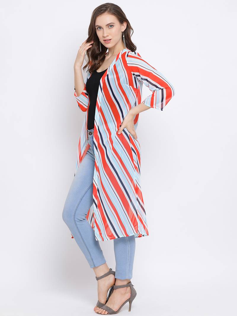 Stripe Melody Women Shrug