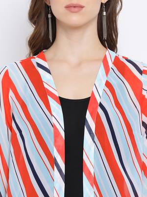 Stripe Melody Women Shrug 5