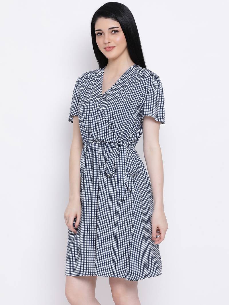 Crushed Check Encore Regular Dress