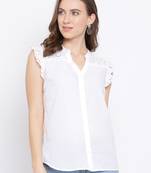 Pearl Shimmer Crochet Women Top