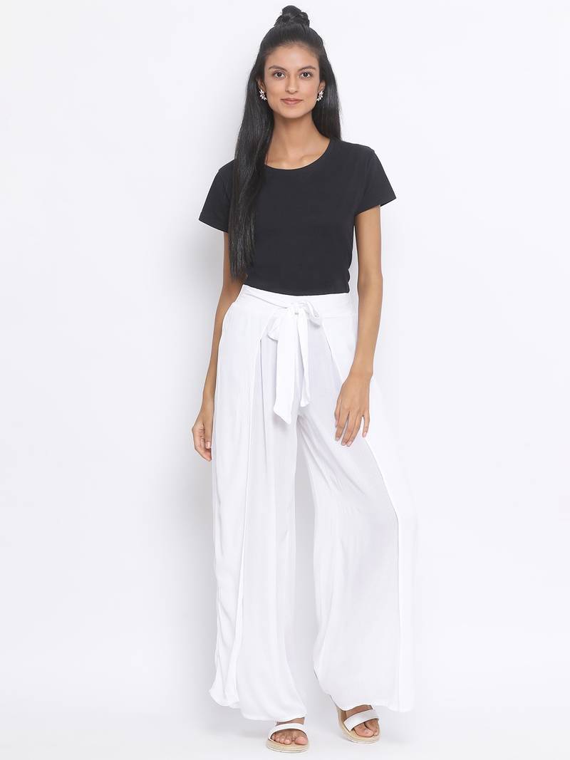 Pearl Bound Slit Women Palazzo Pant