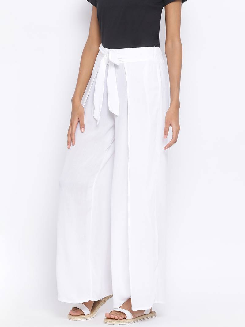 Pearl Bound Slit Women Palazzo Pant