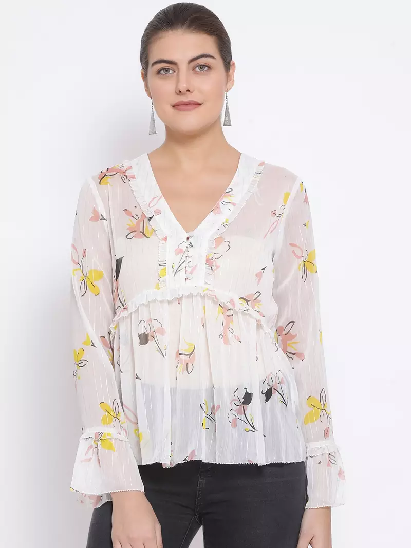 Floral Salvage Classic Women Top