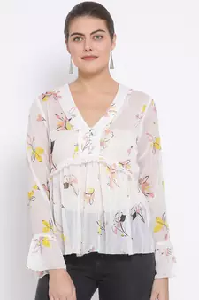 Floral Salvage Classic Women Top