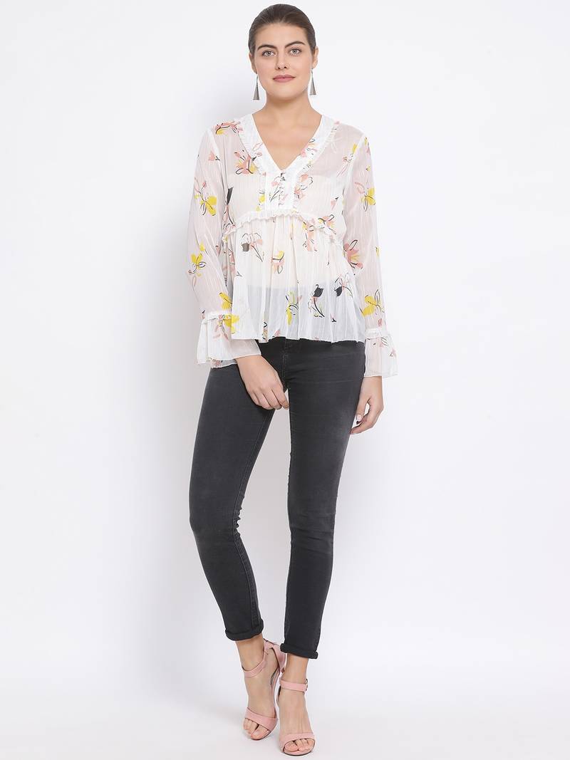 Floral Salvage Classic Women Top