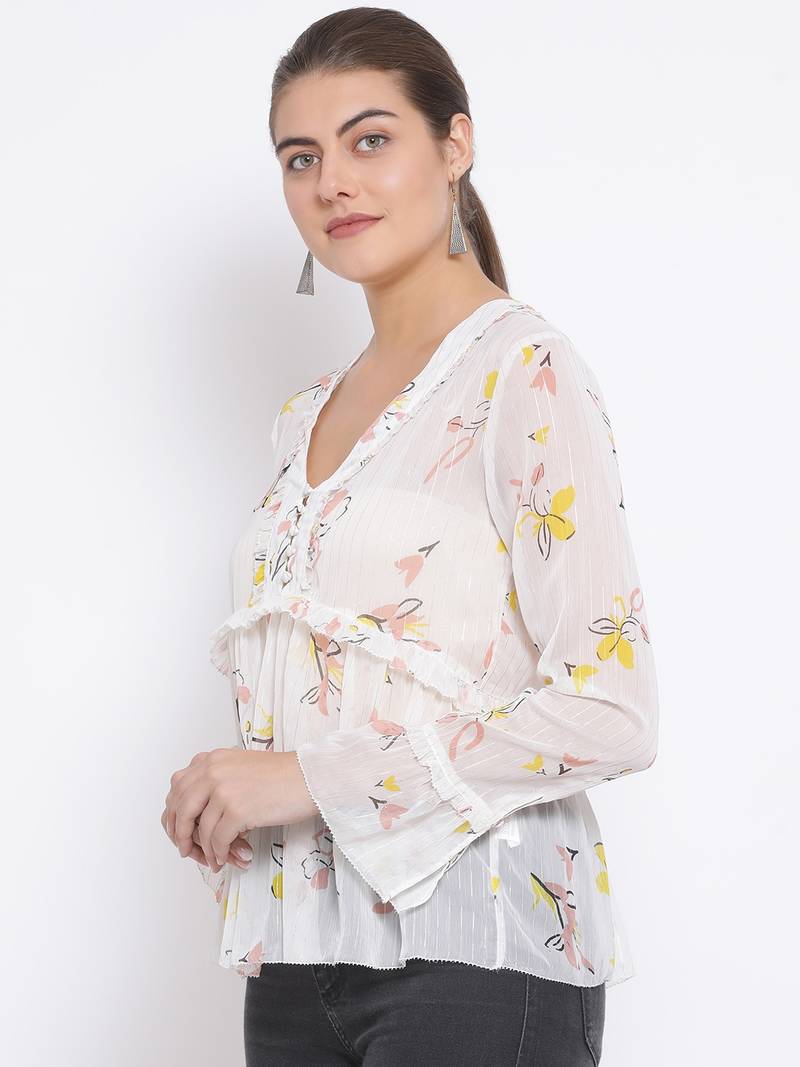 Floral Salvage Classic Women Top