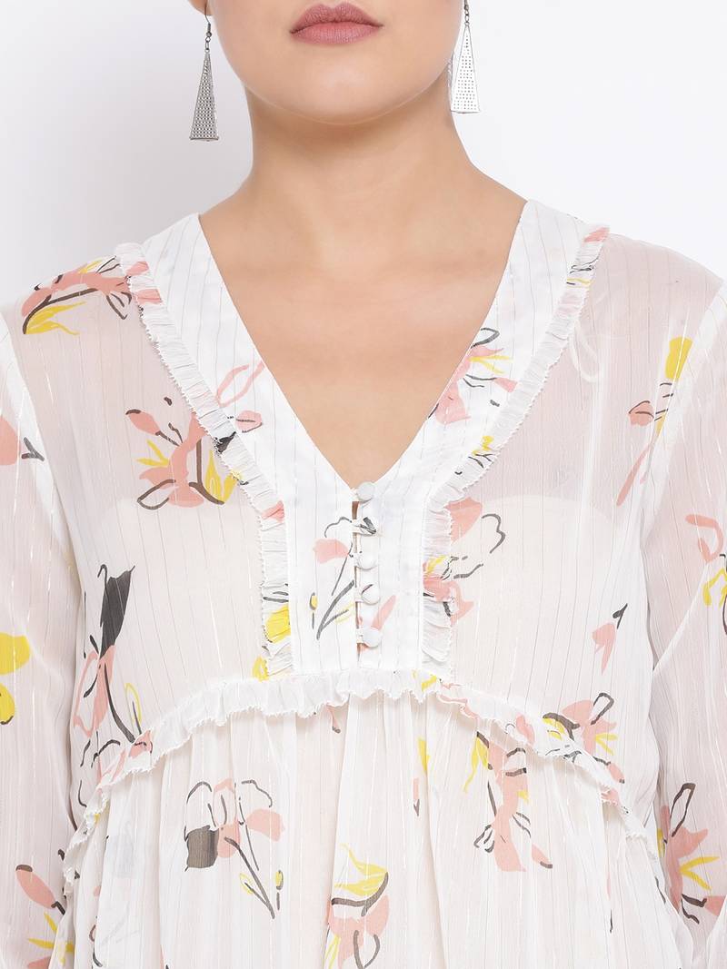 Floral Salvage Classic Women Top