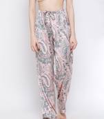 Paisley Dimension Satin Nightwear Women Pajama