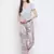 Paisley Dimension Satin Nightwear Women Pajama