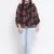 Floral Repeat Bullet Sheer Plus Size Women Top
