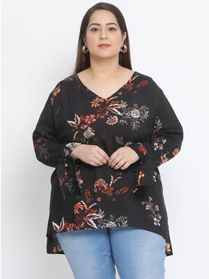 Floral Northern Light Plus Size Women Top 1