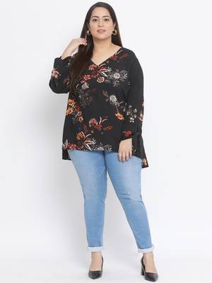 Floral Northern Light Plus Size Women Top 2