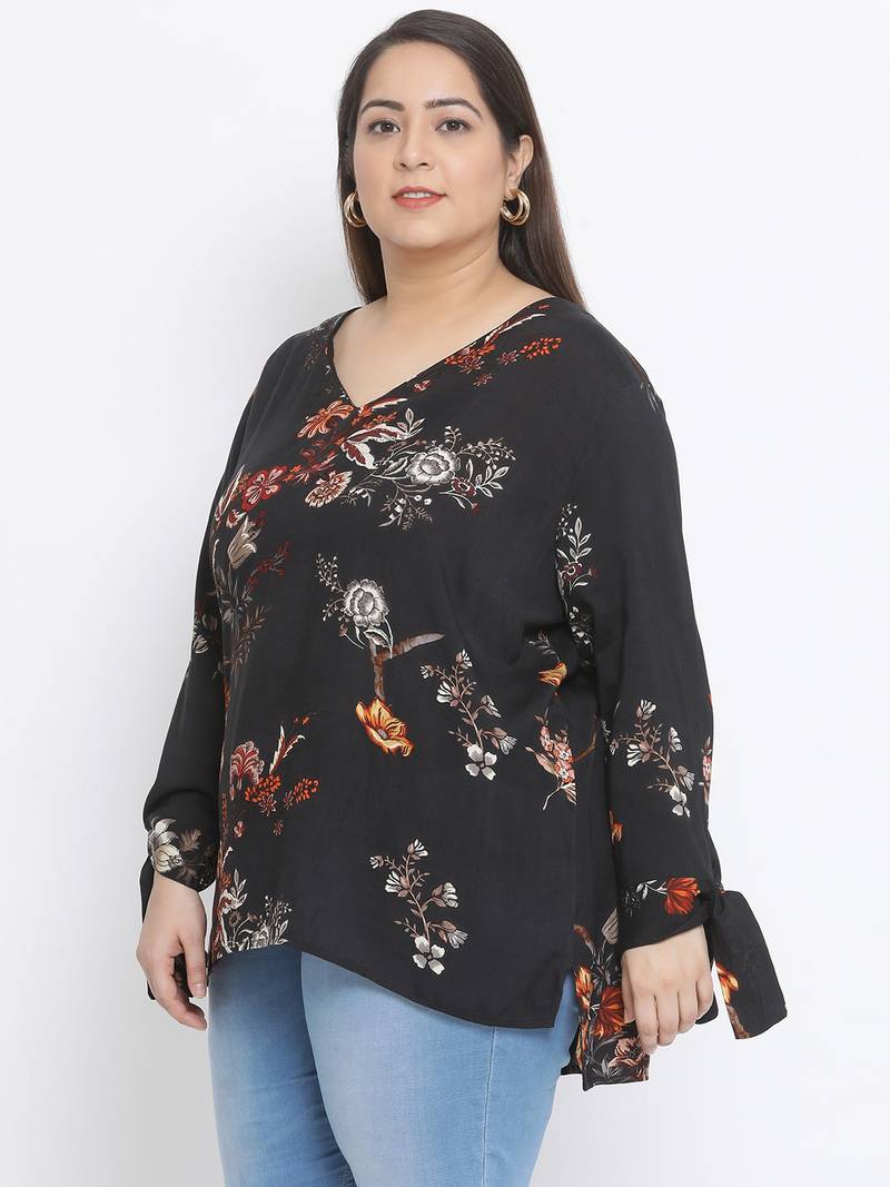 Floral Northern Light Plus Size Women Top