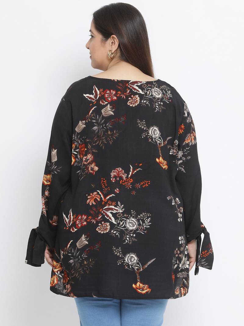 Floral Northern Light Plus Size Women Top