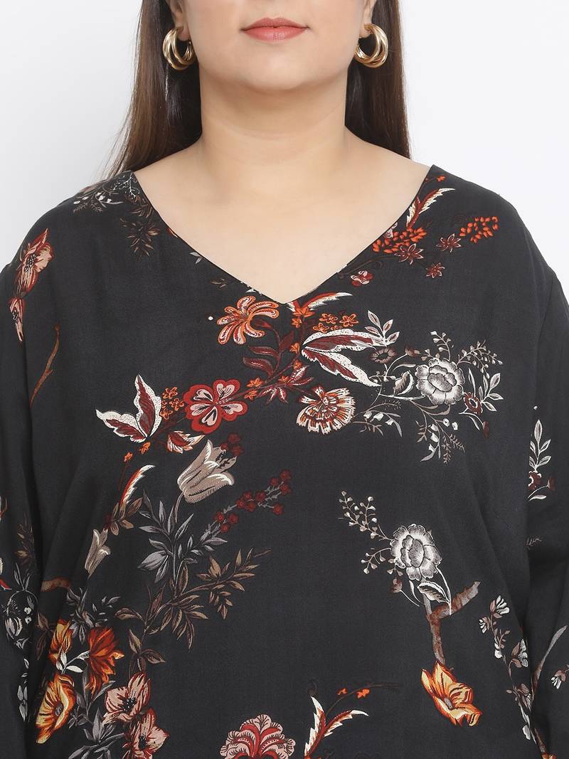 Floral Northern Light Plus Size Women Top