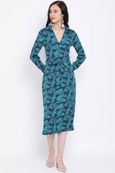 Feathered Ambroshia Midi Women Dress