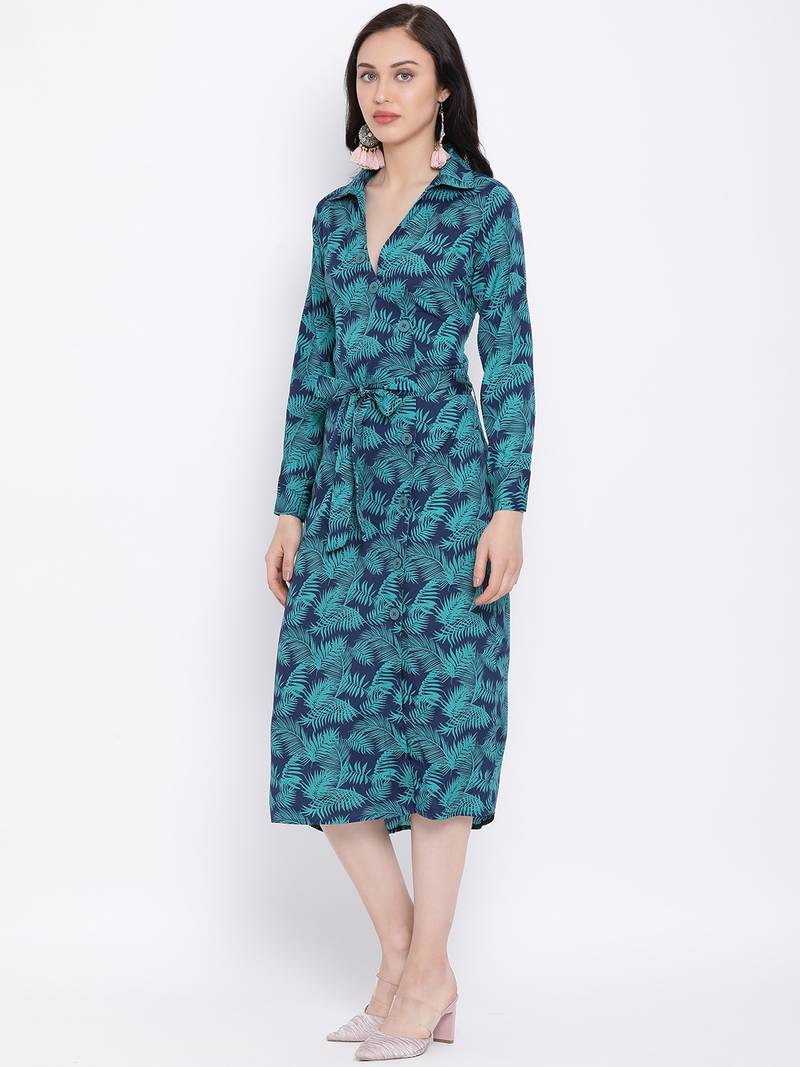 Feathered Ambroshia Midi Women Dress