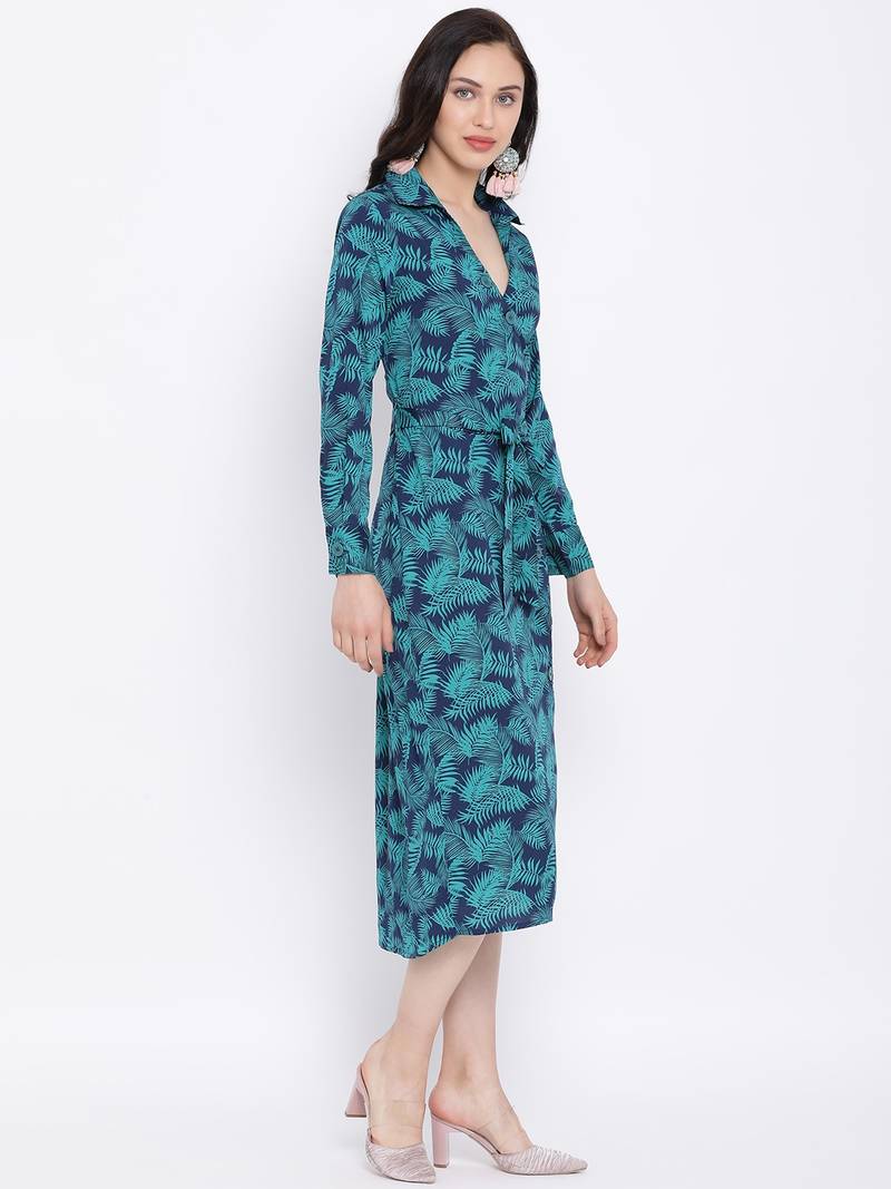 Feathered Ambroshia Midi Women Dress