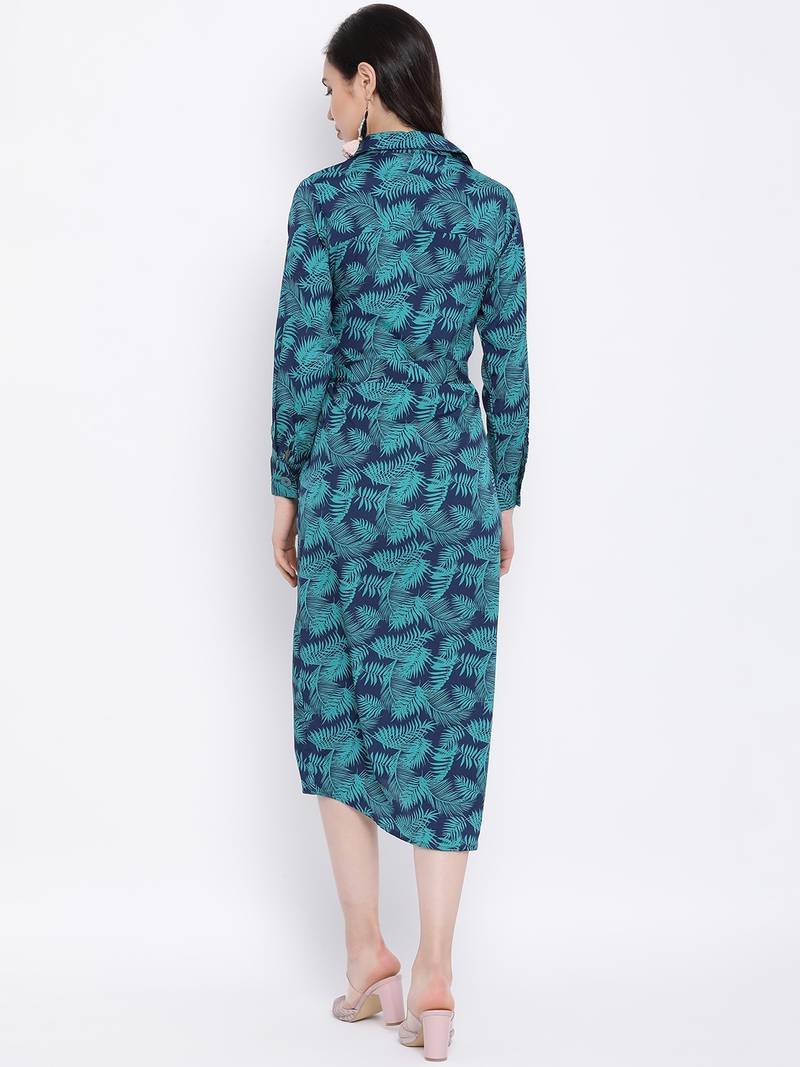 Feathered Ambroshia Midi Women Dress