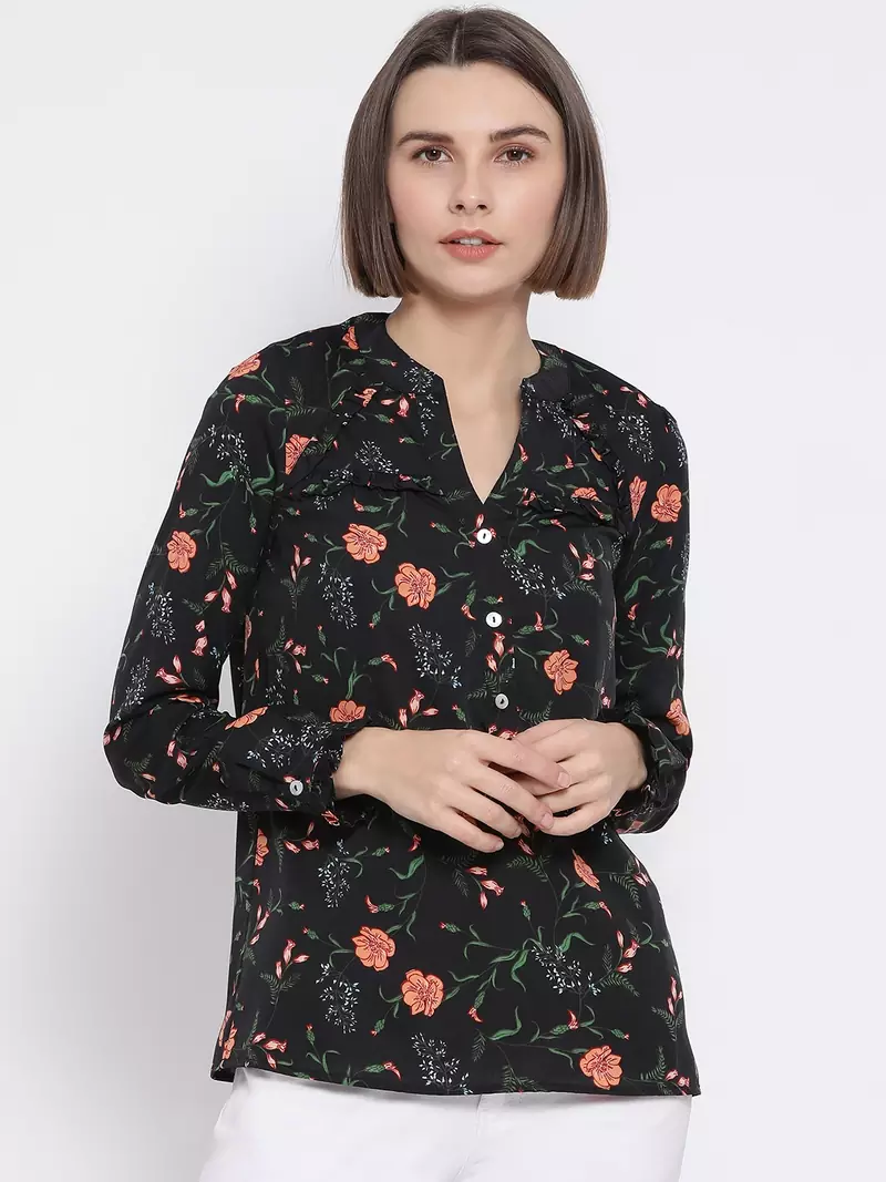 Garden Rose Din Women Top