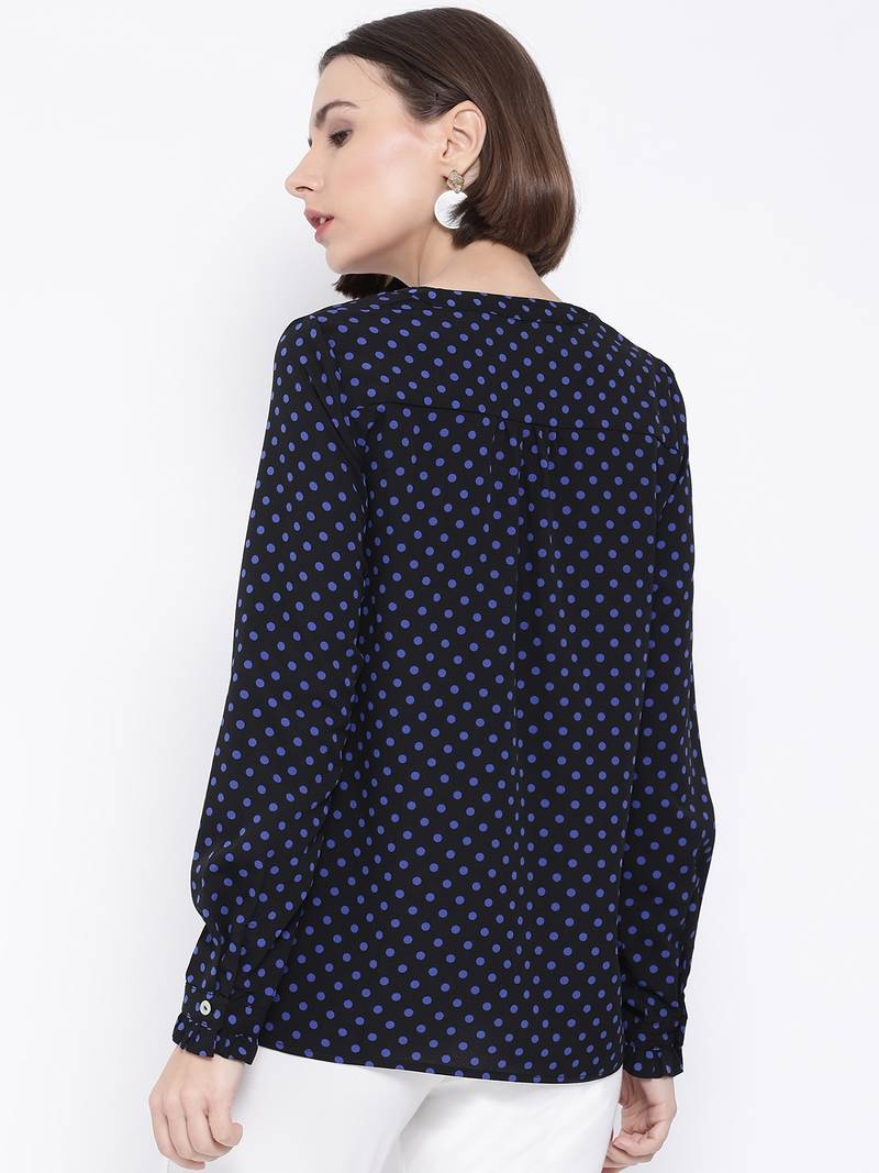 Polka Block Retro Women Top