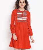 Orange Buttercup Women Velvet Dress