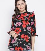 Tropical Decadence Ruffle Maternity Top