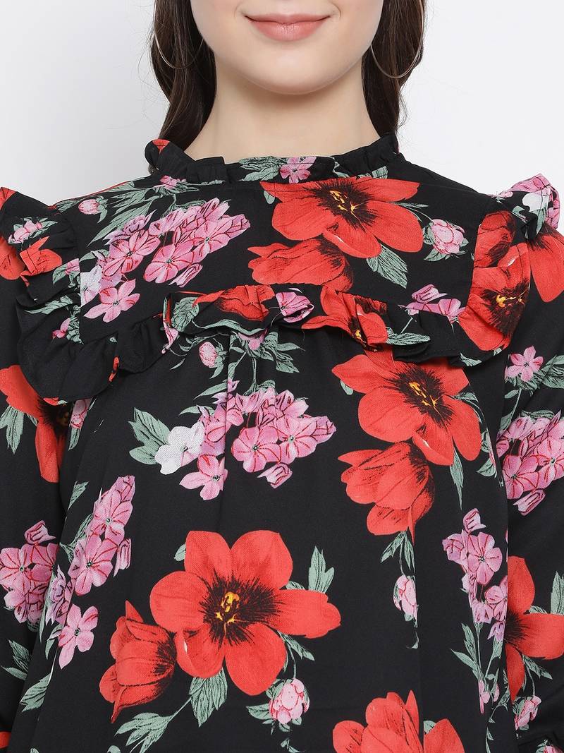 Tropical Decadence Ruffle Maternity Top